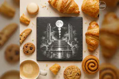The Tidal Stair Gothic Celestial Laser Engraving PNG Product Image 4