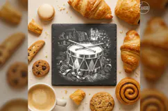Christmas Parade Drum Laser Engraving PNG Product Image 3