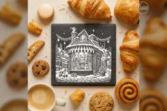 The Toymaker's Window Christmas Village Laser Engraving PNG Product Image 3