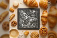 The Glasswing Omen Gothic Animal Laser Engraving PNG Product Image 4