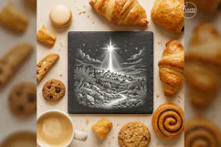 Star Above Bethlehem Holy Night Laser Engraving PNG Product Image 3
