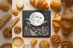 The Moon's Good Evening Vintage Halloween Laser Engraving PN Product Image 1