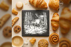 Birchpath Wanderer Reindeer Forest Christmas Laser PNG Product Image 3