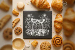 The Midnight Toast New Year Celebration Laser Engraving PNG Product Image 3