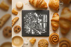 Midnight Toy Train Laser Engraving PNG Product Image 4