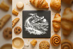 Moonridge Snowboarder Winter Wonderland Engraving PNG Product Image 3
