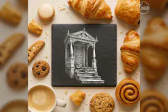 The Lanternless Porch Haunted House Laser Engraving PNG Product Image 1
