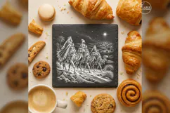 Three Wise Men Desert Road Laser Engraving PNG Product Image 1