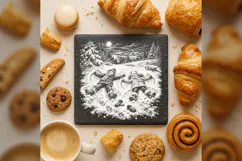 Twin Snow Angels Winter Wonderland Laser Engraving PNG Product Image 4