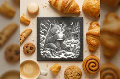 The Bear's Big Winter Mug Winter Drink Laser Engraving PNG Product Image 3