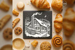 The Chimneykeeper's House Christmas Village Laser Engraving Product Image 4