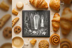The Velvet Farewell Gothic Halloween Laser Engraving PNG Product Image 3