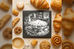 The Marshmallow Heart Bowl Winter Drink Laser Engraving PNG Product Image 3
