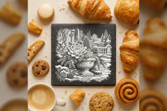 The Succulent Pinecone Urn Laser Engraving PNG Product Image 3