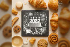 The 2027 Candle Table New Year Celebration Laser Engraving P Product Image 4