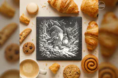 Lantern Keeper Forest Path Christmas Laser Engraving PNG Product Image 3