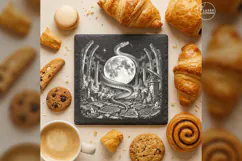 The Eclipse Serpent Gothic Celestial Laser Engraving PNG Product Image 4
