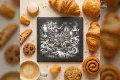 Star Anise Spice Tray Winter Baking Laser Engraving PNG Product Image 4