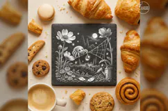 The Dewdrop Weaver Cute Spooky Halloween Engraving PNG Product Image 4
