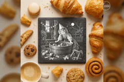 The Apple-Bobbing Party Vintage Halloween Laser Engraving PN Product Image 1