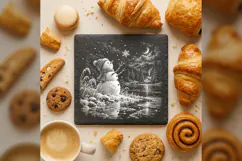 The First Snowflake Wish Laser Engraving PNG Product Image 1