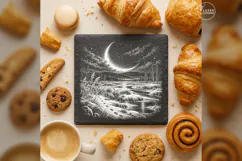 The Moonlit Snowfall Winter Nature Laser Engraving PNG Product Image 3