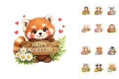 Baby Animal Mother’s Day Clipart Bundle Product Image 2