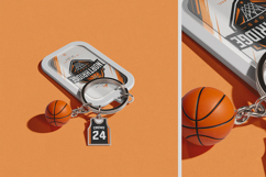 Basketball Keychain with Charms Mockup Product Image 2