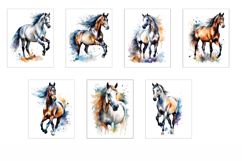 Set of 14 Horse Watercolor Vector Product Image 2