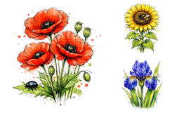 Whimsical Floral Garden Clipart Bundle Product Image 2