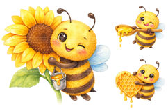 Cute Bumble Bee Clipart Bundle Product Image 2