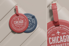 Round Leather Luggage Tag Mockup Product Image 2