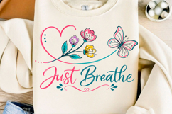 Simple Butterfly T-Shirt Design, Flower Product Image 1