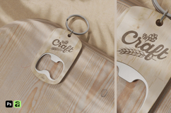 Wooden Keychain Bottle Opener Mockup Product Image 3