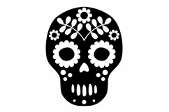 Sugar skull svg, floral skull, day of the dead, Cricut Product Image 2