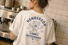 Retro Coffeehouse Cartoon Mascot Design Product Image 2