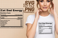 4x Funny Quotes Cat Dad Club Energy Mode Mood SVG Cut Files Product Image 3