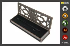 Wooden Pen Box, Gift Jewellery Box, Laser cut file Product Image 2
