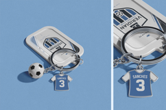 Football Keychain with Charms Mockup Product Image 2
