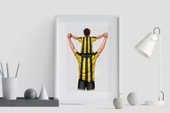 Football soccer clipart father and son daughter Product Image 2