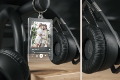 Transparent Song Keychain Mockup Product Image 2