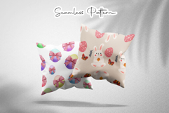Cute Bunny Easter Eggs Seamless Pattern Product Image 3