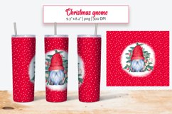 20 oz Tumbler Sublimation Christmas Gnome in red hat Product Image 1