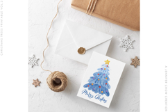 Printable Christmas Card Hand Painted Watercolor Trees Vol.2 Product Image 7
