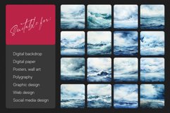 Blue Watercolor Seascape Texture Pack Product Image 2