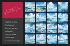 Sea Summer Watercolor Landscapes Texture Pack Product Image 2