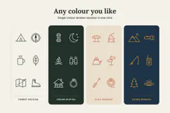 Trailmark 30 Minimal Outdoor & Camping Line Icons SVG Product Image 5