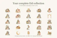 Printable Eid Fussy Cuts, 25 Embellishments Product Image 2