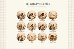 Nativity Ornament Sublimation Designs Product Image 4