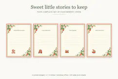 Printable Whimsical Strawberry Mouse Memory Journaling Cards Product Image 2